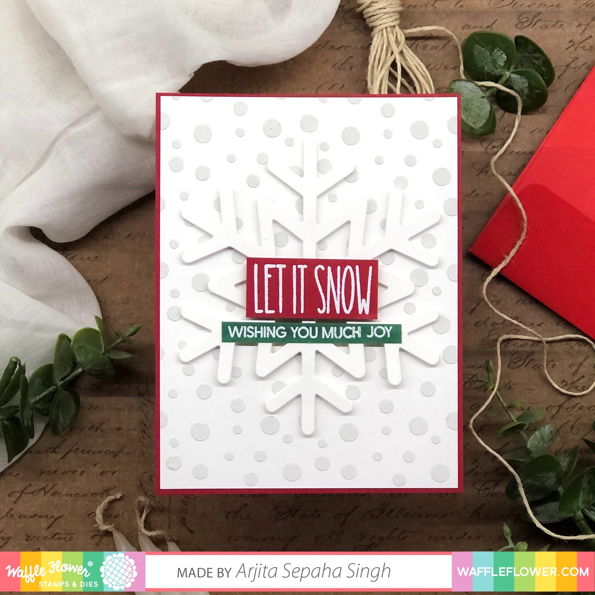 Snowfall Background Stencil