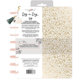 Day-To-Day Undated Freestyle Planner 7.5"X9.5" Gold Floral