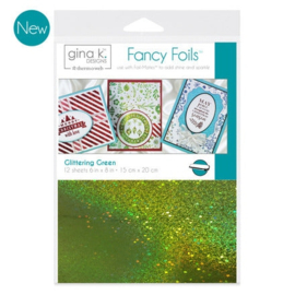 Glittering Green Fancy Foils 6" x 8"