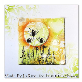 LAV411 Silhouette Thistle Stamp
