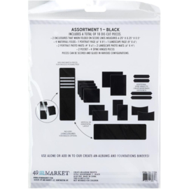 Create-An-Album Foundation Inserts Assort 1 Black