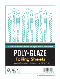 Layered Candles Poly-Glaze Foiling Sheets