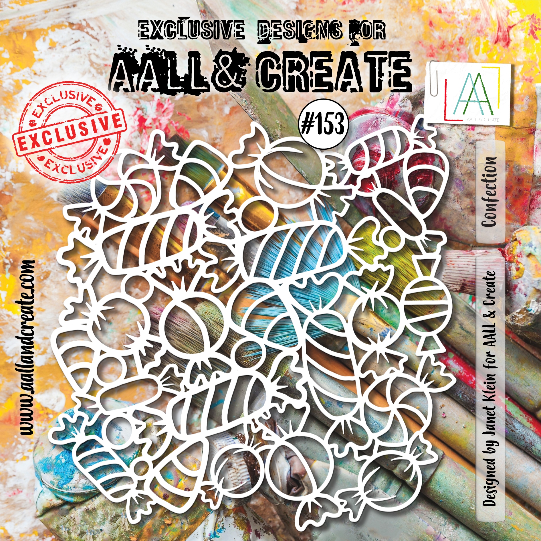 #153 Confection 6"x6" Stencil