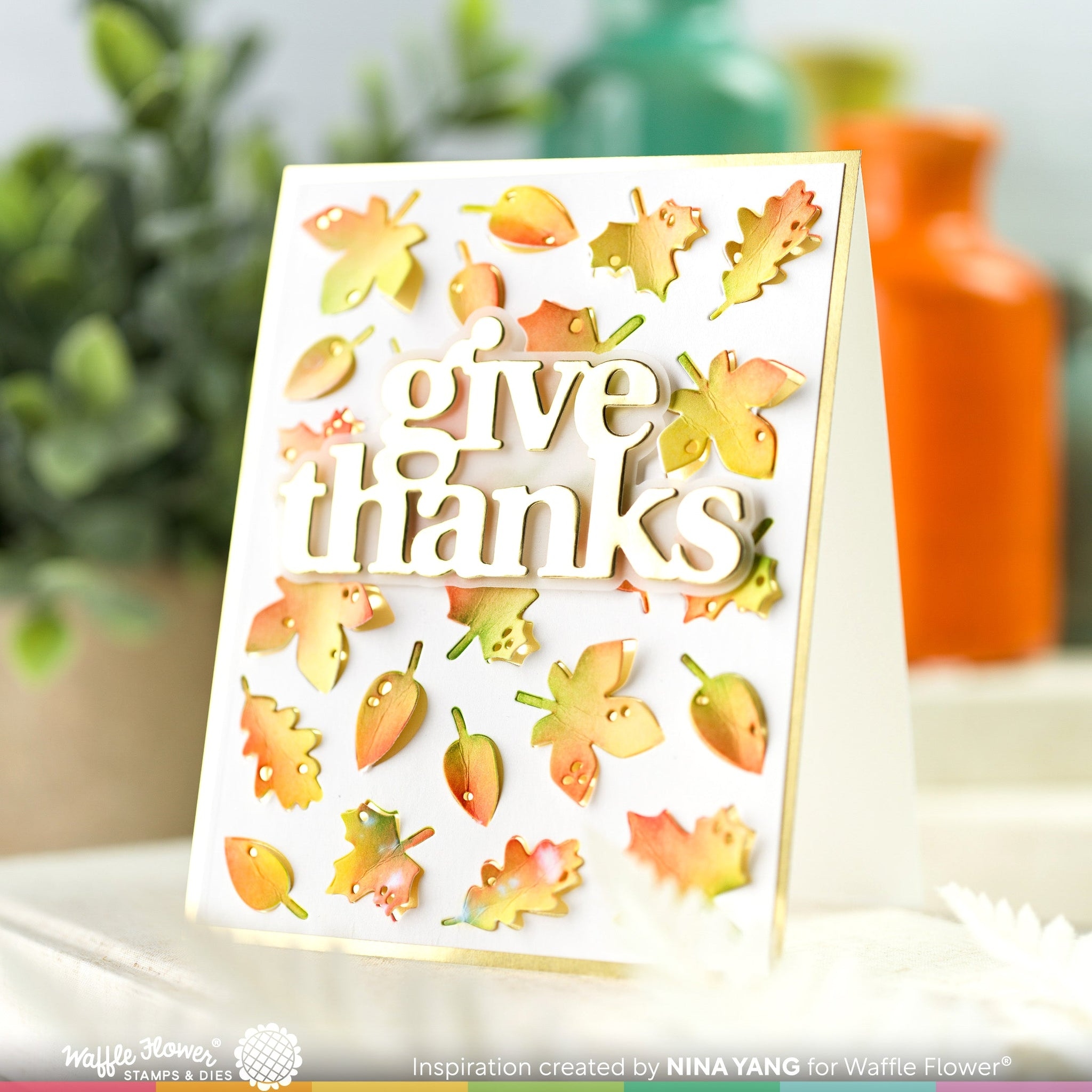 Fall leaves Background Stencil