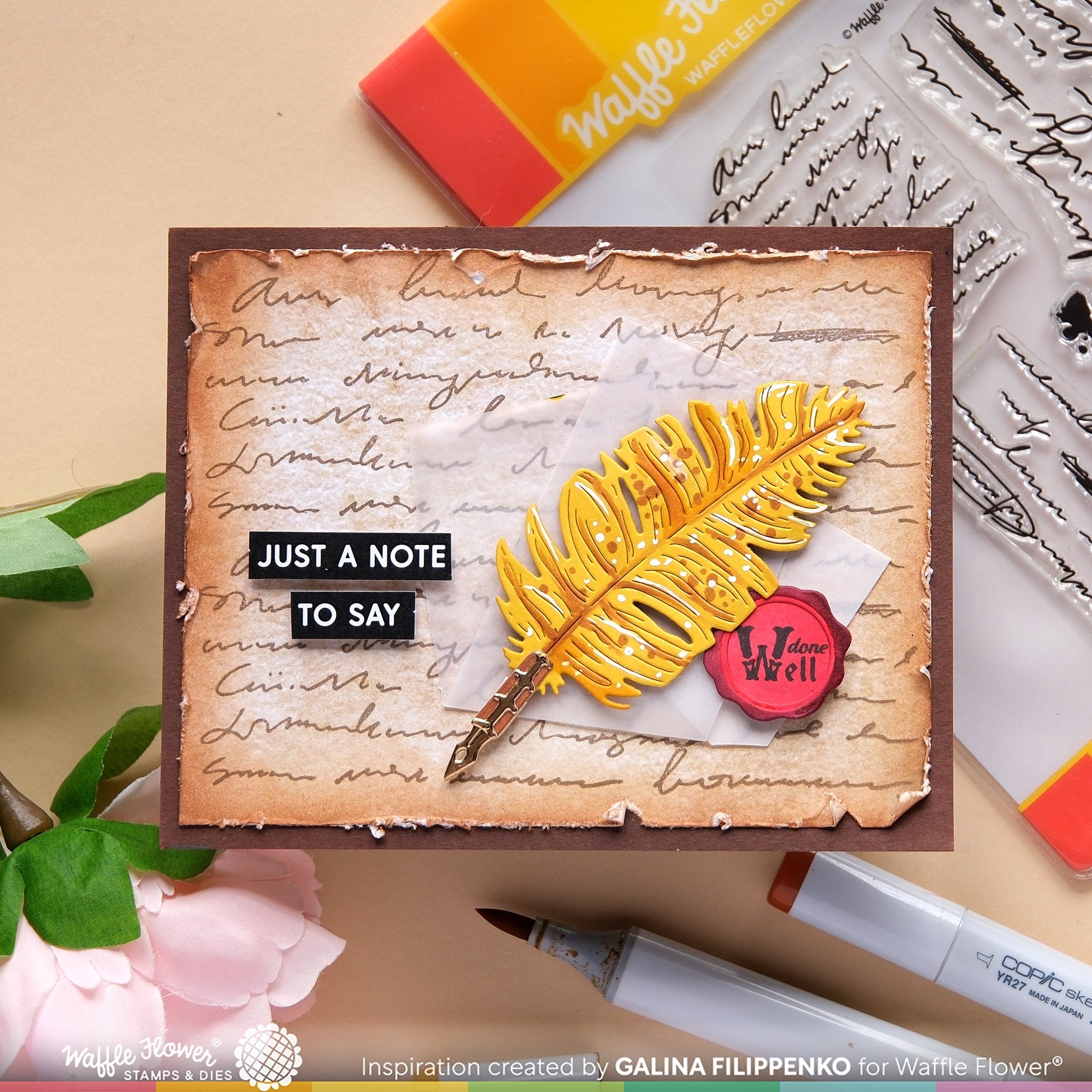 Subsentiments Quill Note Diecut