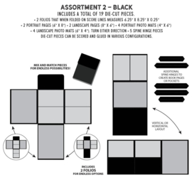 Create-An-Album Foundation Inserts Assort 2 Black