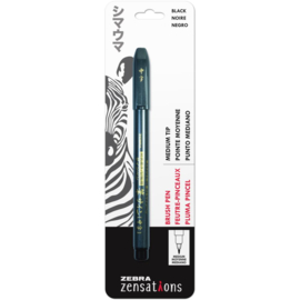 Zensations Medium Tip Brush Pen Black