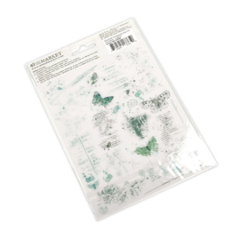 Essential Textblends Lagoon Rub-Ons 6"X8"