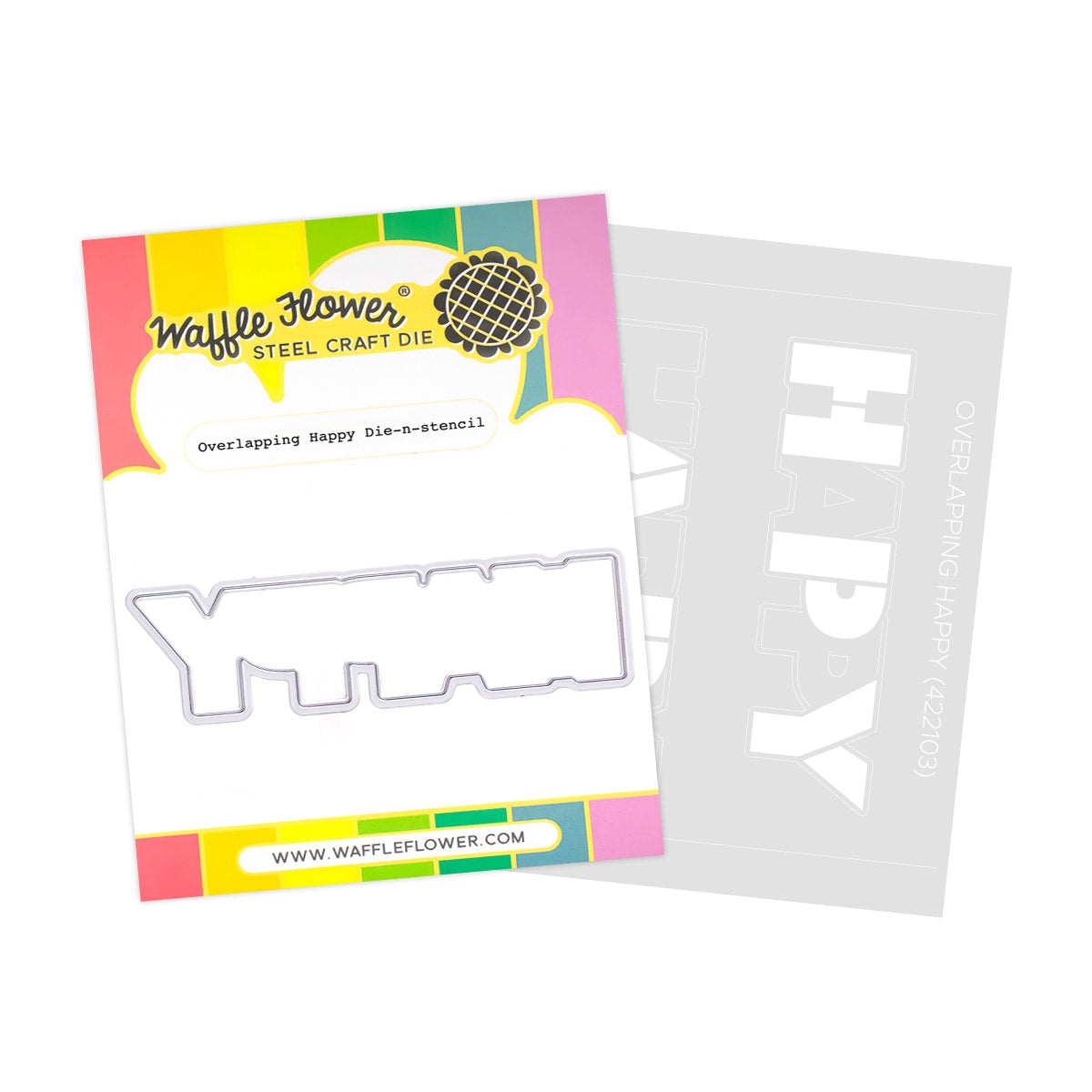 Overlapping Happy Die-n-stencil
