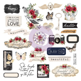 Magnolia Rouge Icons Cardstock Ephemera