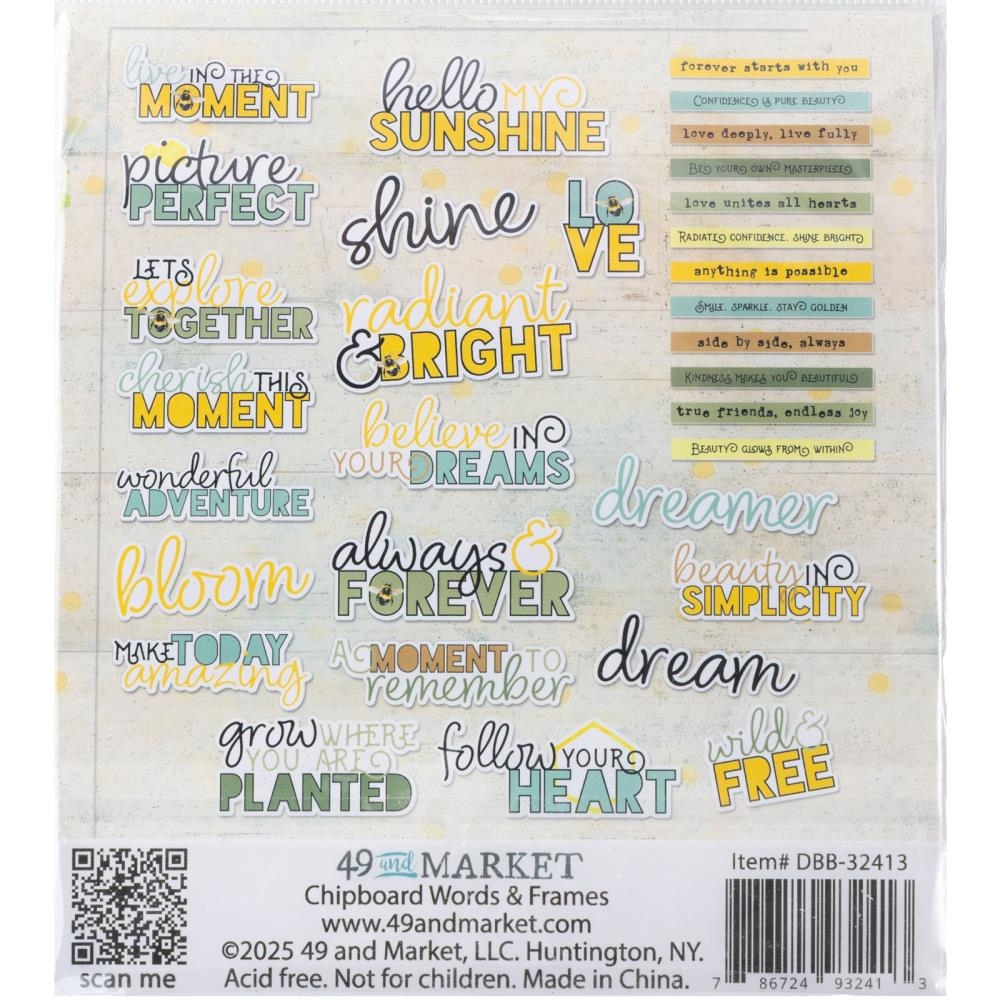 Botanical Buzz Chipboard Set