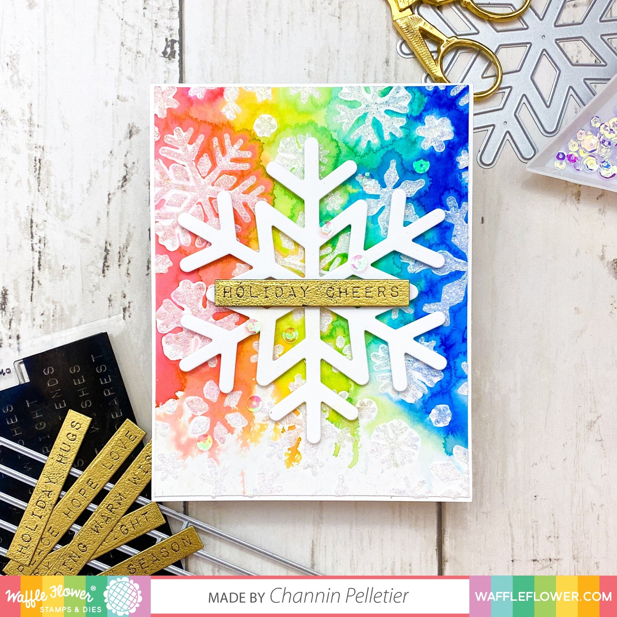 Snowflake Background Stencil 6x6