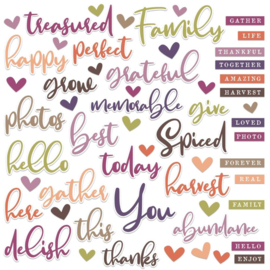 ARToptions Plum Grove Chipboard Word Set