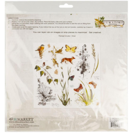 Curators Meadow Rub-Ons 12"X12"