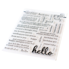 Clear Stamp Set 6"X8" Hello - Simply Sentiments