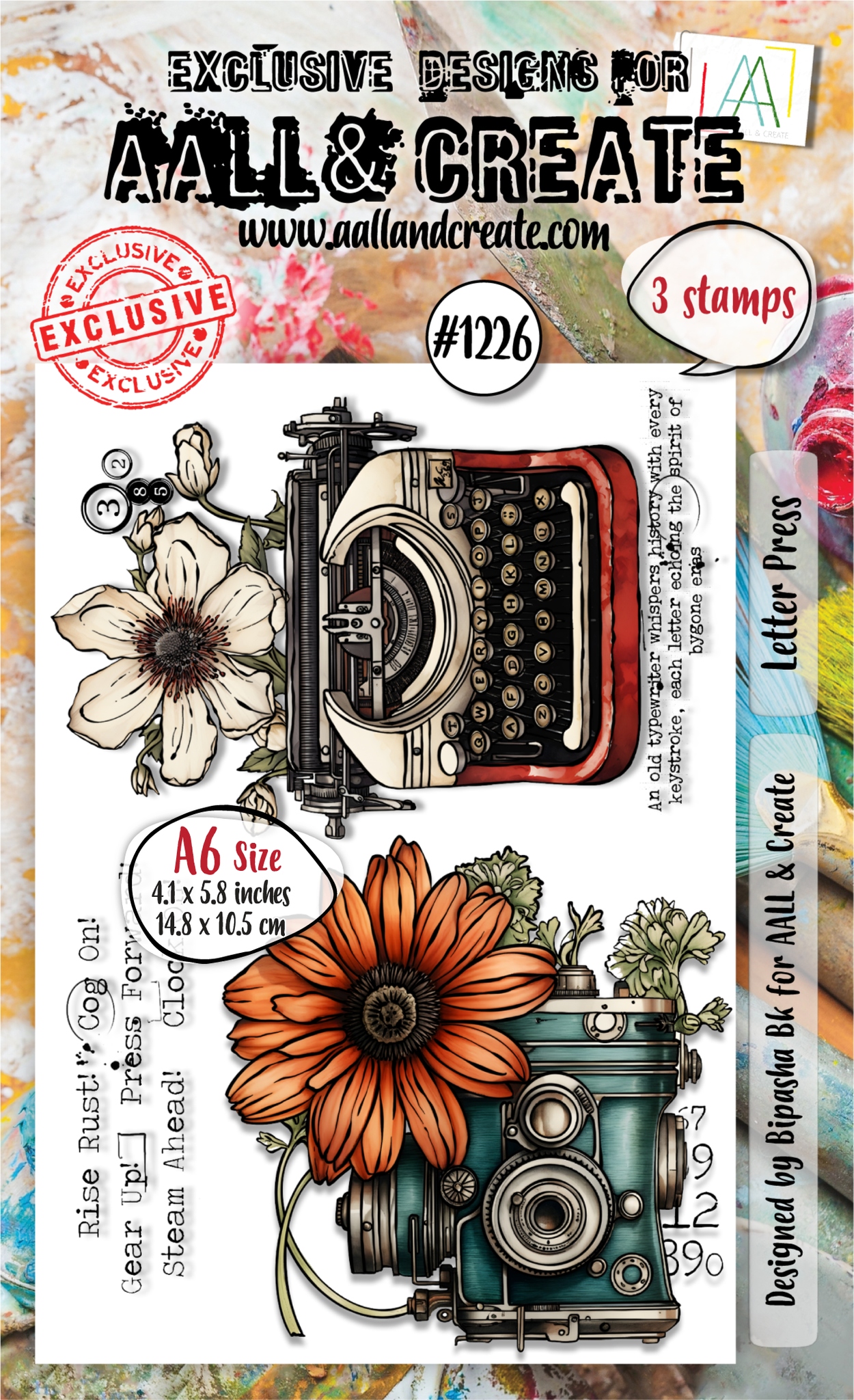 #1226 Letter Press A6 Stamp Set