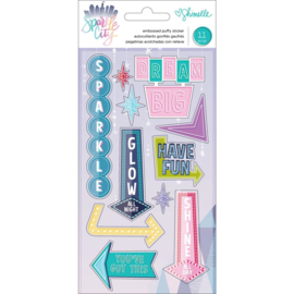 Sparkle City Embossed Puffy Stickers