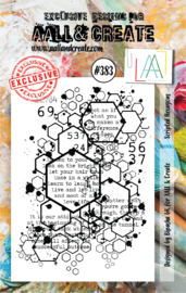 #0383 Scripted Hexagons A7 Clear Stamp Set