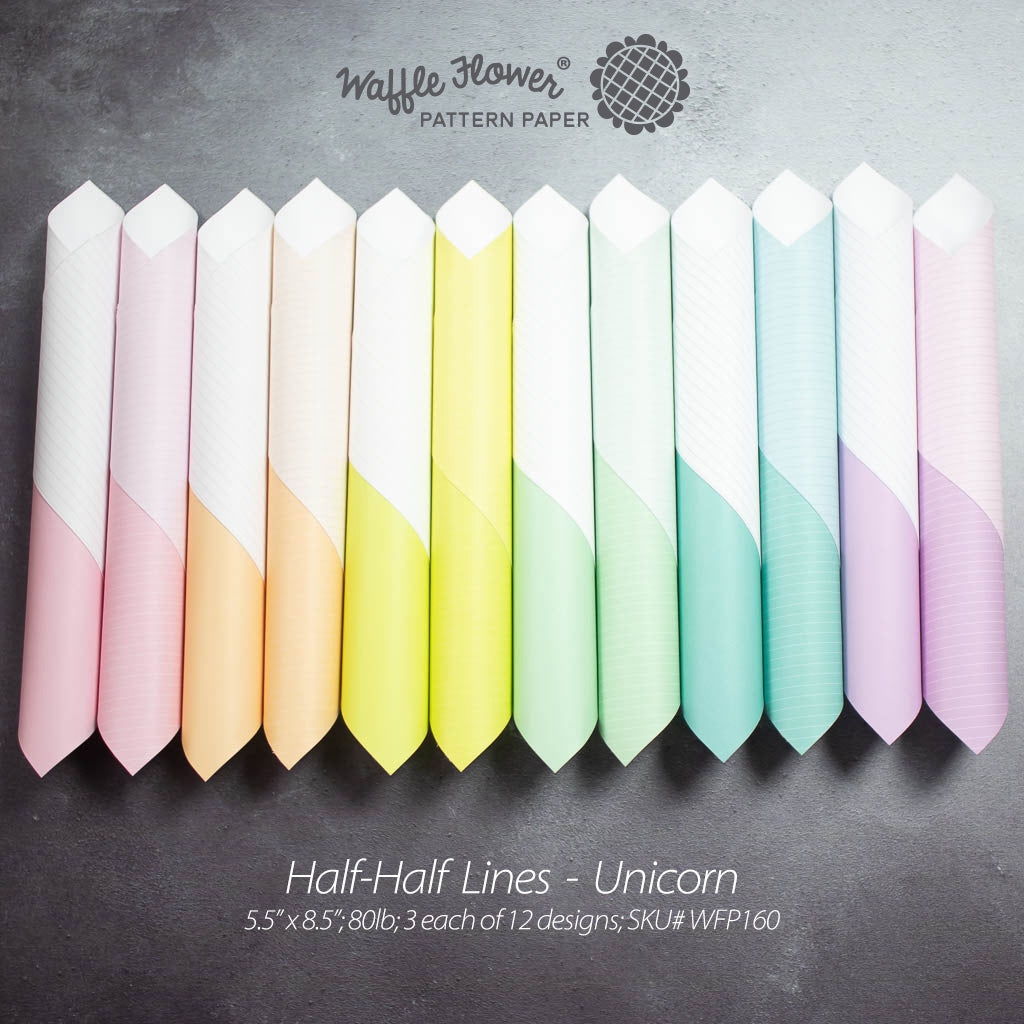 Unicorn Paper Pad-Half-Half Lines