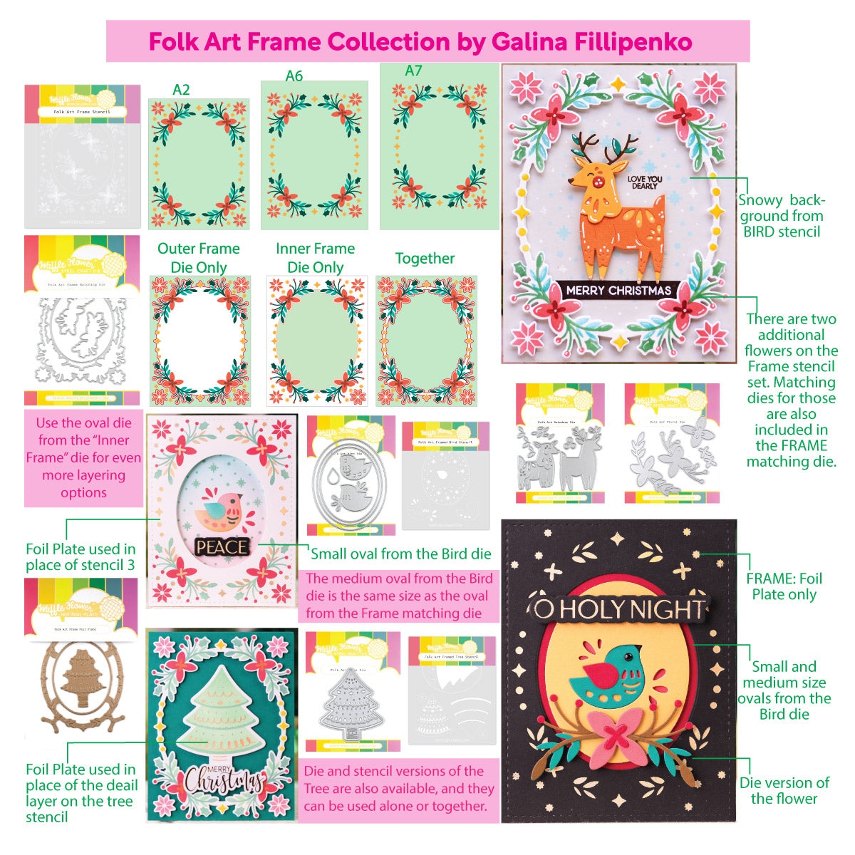 Folk Art Frame Matching Die
