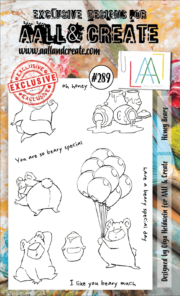 #0289 Honey Bears A6 Clear Stamp Set