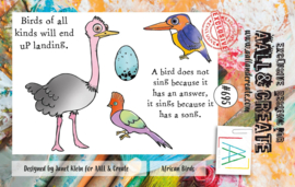 #0695 African Birds A7 Clear Stamp Set