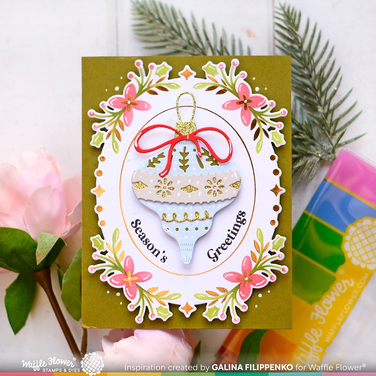 Folk Art Frame Foil Plate