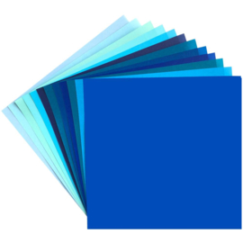 Origami Paper Shades Of Blue, 12 Colors