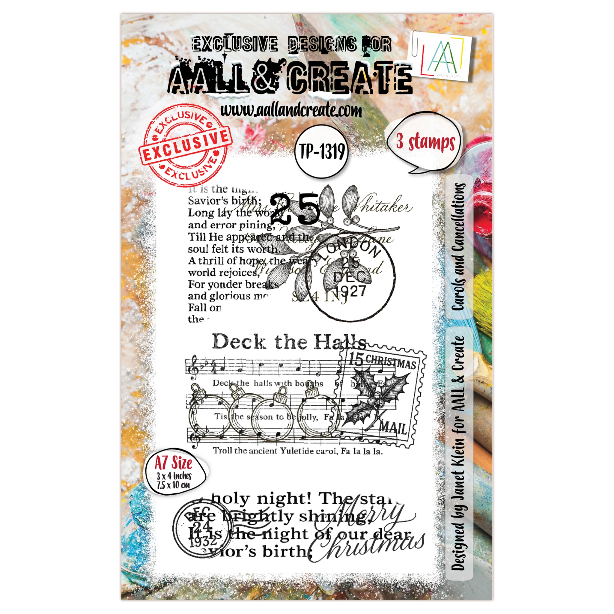 #1319 Carols and Cancellations A7 Stamp Set