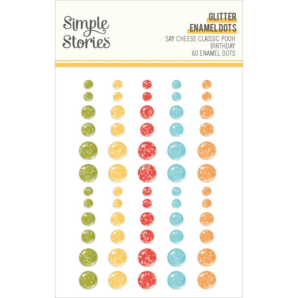Say Cheese Classic Pooh Birthday Glitter Enamel Dots