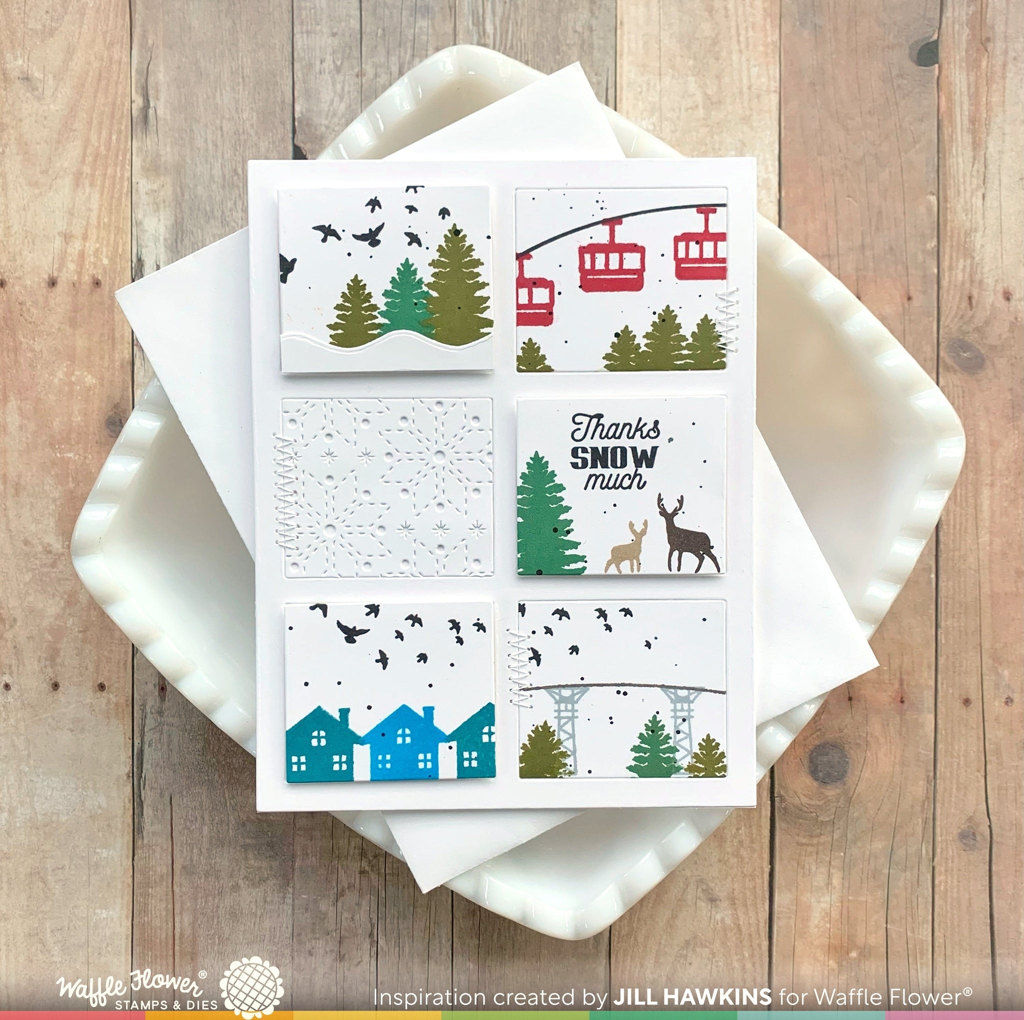Postage Collage Winter View Stamp Set