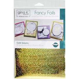 Gold Sequins Fancy Foils 6" x 8"