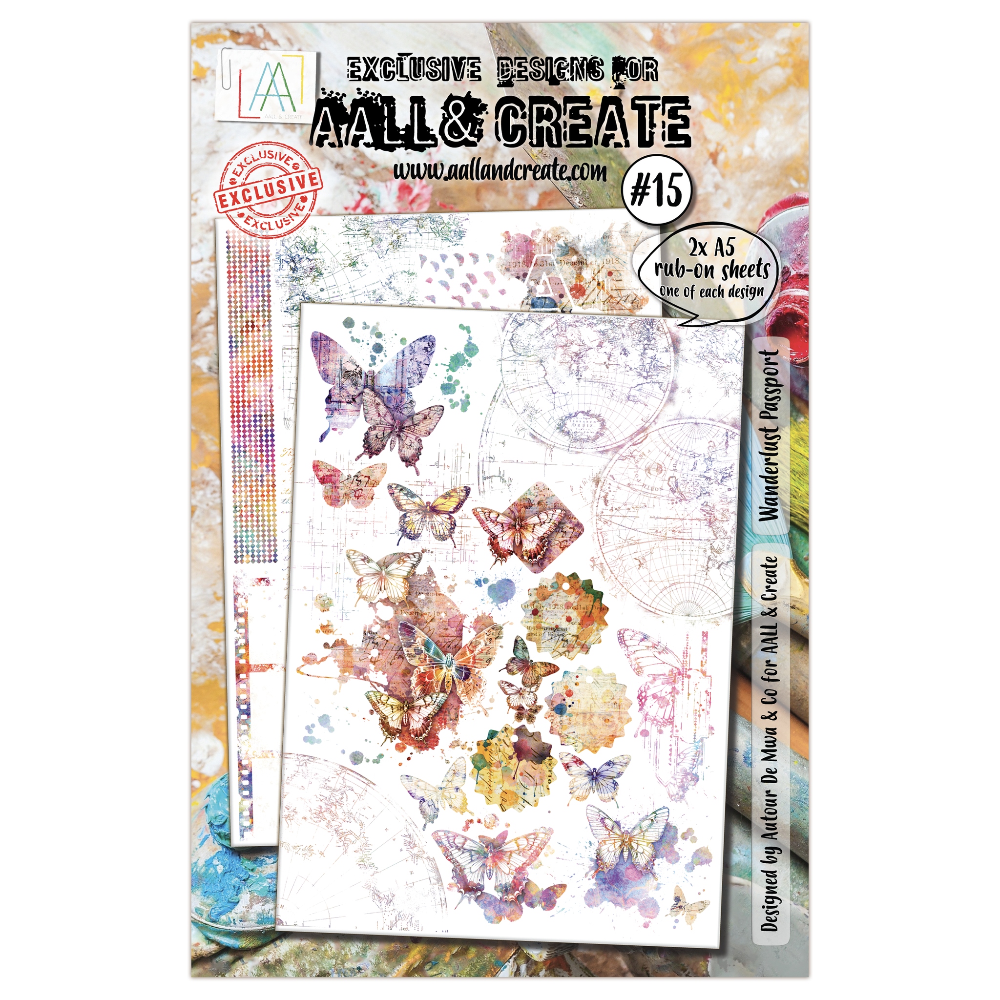 #15 Wanderlust Passport A5 Rub-Ons