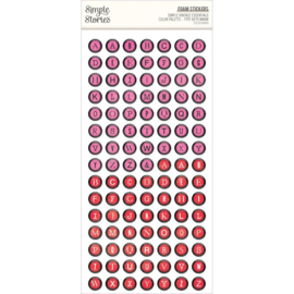 Color Palette Foam Stickers Type Keys Warm