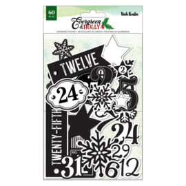 Evergreen & Holly Mixed Chipboard Stickers