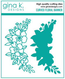 Curved Floral Banner Die