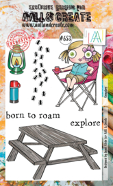 #0653 Camping A6 Clear Stamp Set