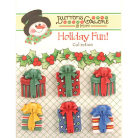 Holiday Fun Buttons Christmas Presents