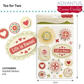 Tea for two 3D stickers x14