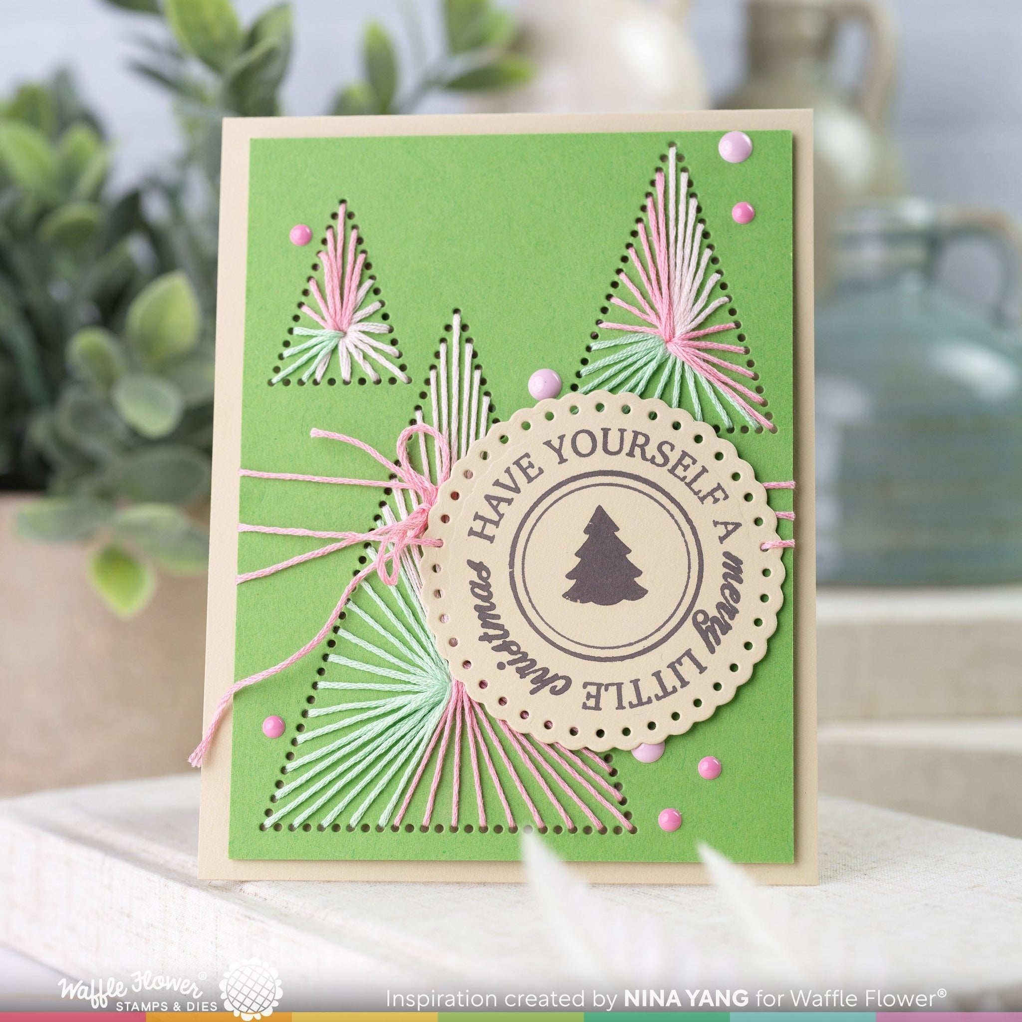 Dotted Labels Christmas Stamp Set