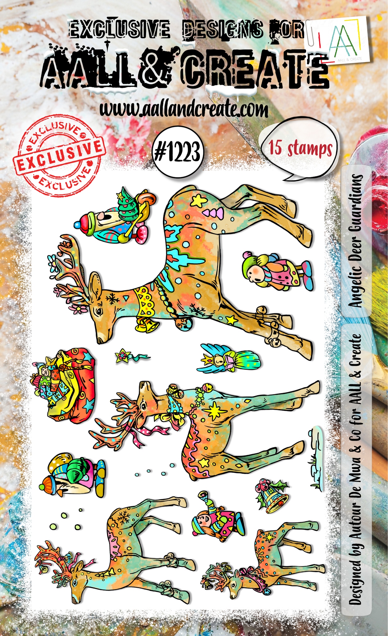 #1223 Angelic Deer Guardians A6 Stamp Set