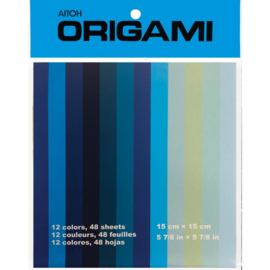 Origami Paper Shades Of Blue, 12 Colors