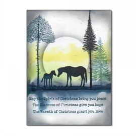 LAV006 Horse and Foal Stamp