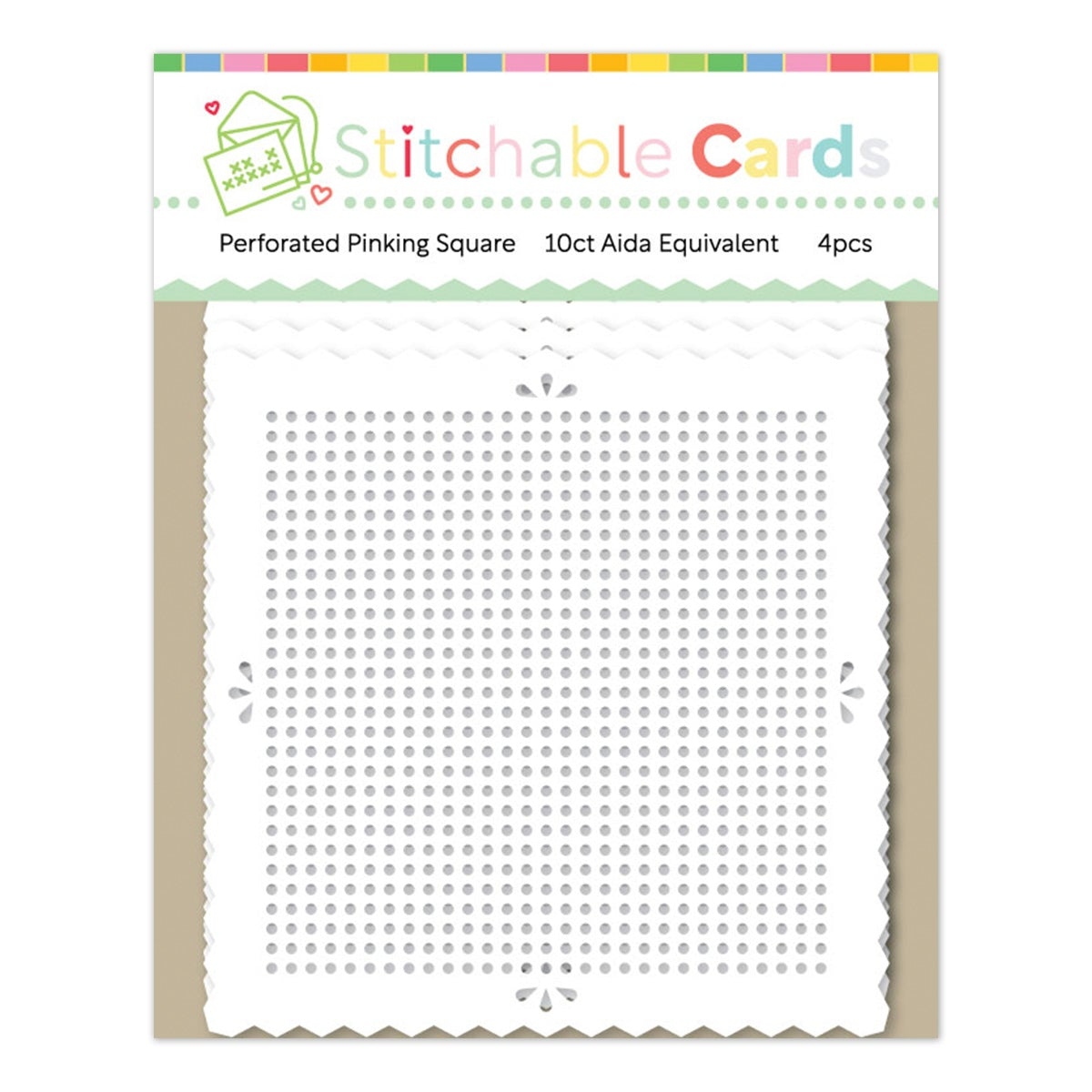 Perforated Pinking Square Shapes