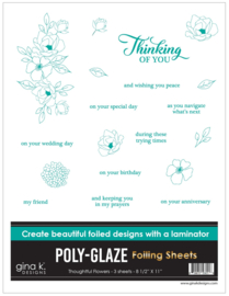 Thoughtful Flowers Poly-Glaze Foiling Sheets