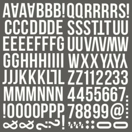 Color Vibe Foam Alpha Stickers 6"X12" White