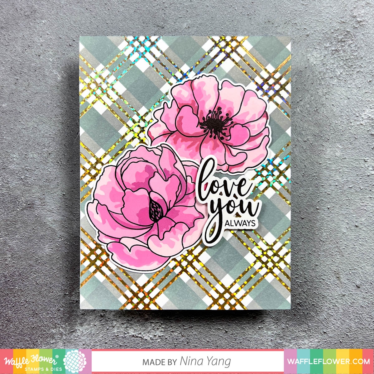 Triple Line Diamond Foil Plate