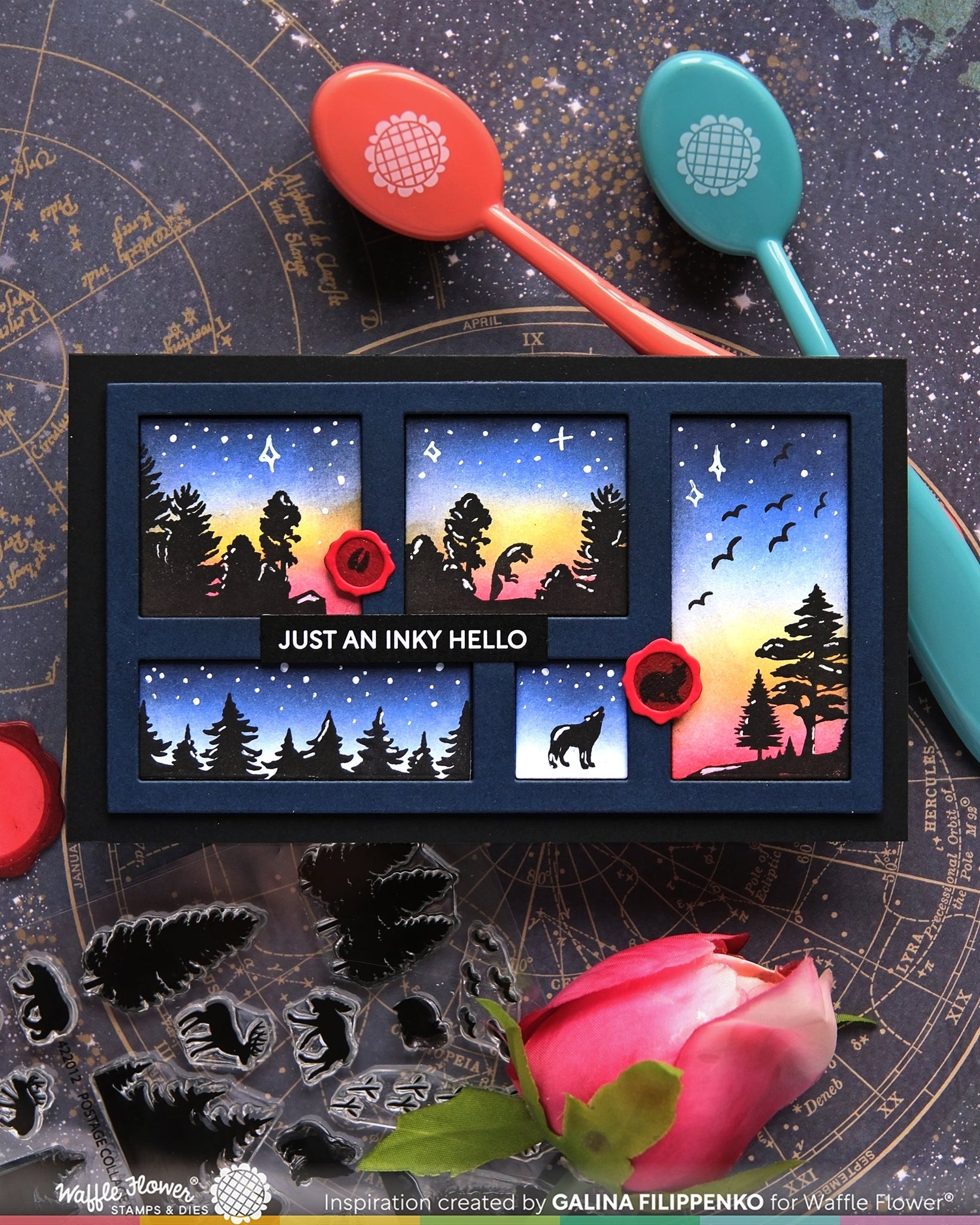 Postage Collage Mini Slimline Blocks Die