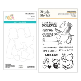 Say Cheese Classic Pooh Baby Hello Baby Stamp & Die Bundle