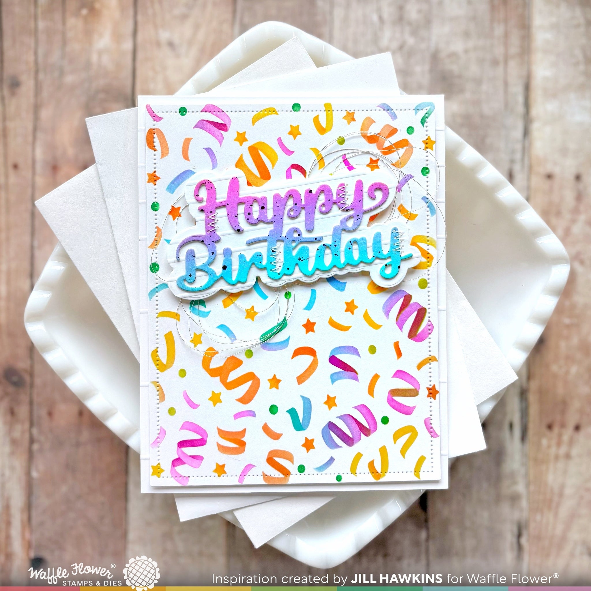 Confetti Background Stencil